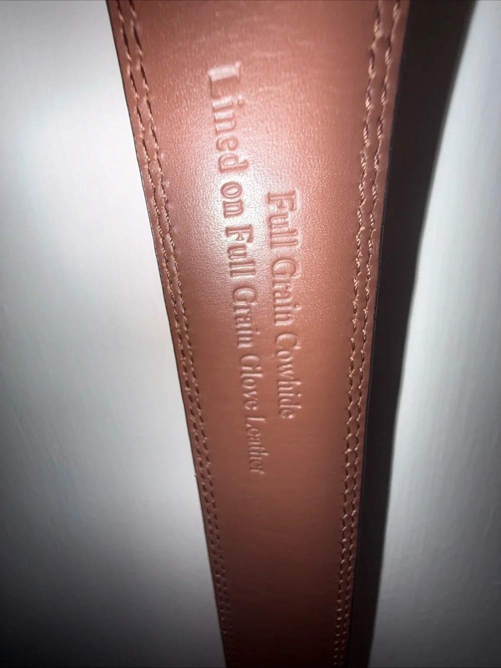Men’s Big & Tall Brown Leather Belt with Silver Buckle Roundtree & Yorke 46